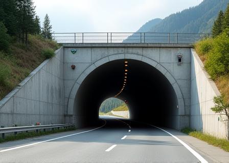 Tunneleinfahrt auf österreichischer Autobahn
